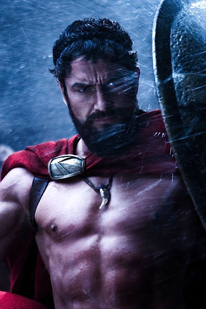 Gerard Butler as King Leonidas Gerard Butler 300, King Leonidas, 300 Movie, Greek Warrior, Spartan Warrior, Warrior Tattoo, Donald Glover, Gerard Butler, Film Serie