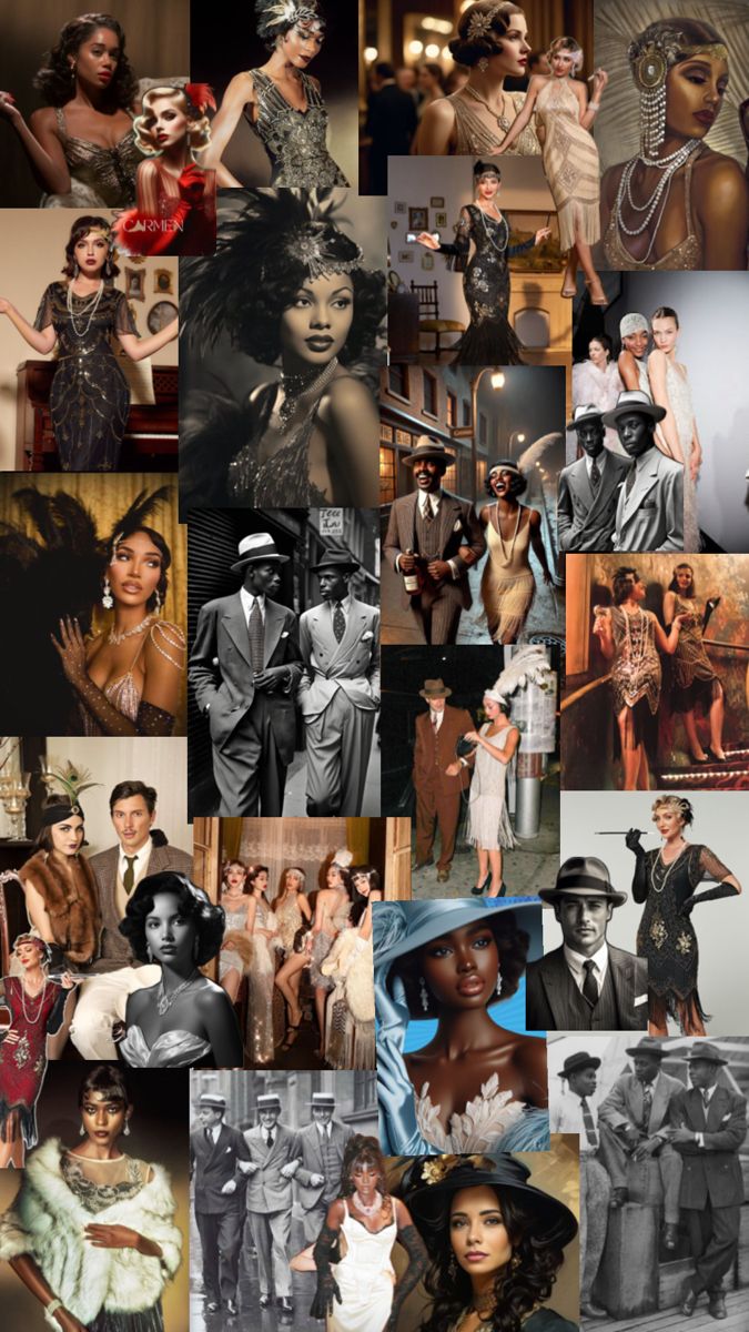 a collage of black and white photos