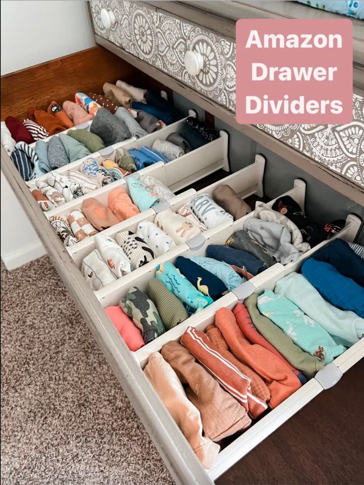 baby clothes organization Kids Dresser Organization, Nursery Clothes Organization, Nursery Drawer Organization, Baby Dresser Organization, Nursery Room Diy, Nursery Dresser Organization, Nursery Drawer, Clothes Drawer Organization, Clothing Organization