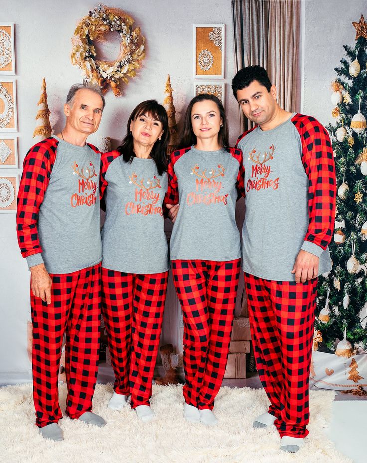 "Merry Christmas Family Matching Cotton Pajamas, Buffalo Plaid Pajamas, Christmas Pjs for Whole Family, Customized Pajamas, Xmas gift- style1 Get ready for a cozy and festive holiday season with our Christmas family matching pajamas! Crafted from luxurious cotton fabric, these pajamas offer both comfort and style. Each set includes pajamas for every family member, from adults to kids, ensuring that everyone can join in on the matching fun.  Whether you're unwrapping gifts or enjoying a hot cocoa by the fireplace, these pajamas are the perfect way to create lasting memories with your loved ones. Embrace the holiday spirit in coordinated fashion with our delightful Christmas pajama sets ⭐Leave your detailed custom information in the seller remarks column during checkout! ❤️All pjs are custom Buffalo Plaid Pajamas, Merry Christmas Family, Xmas Pajamas, Matching Christmas Pajamas, Cozy Pajamas, Christmas Pjs, Matching Family Pajamas, Holiday Pajamas, Plaid Pajamas