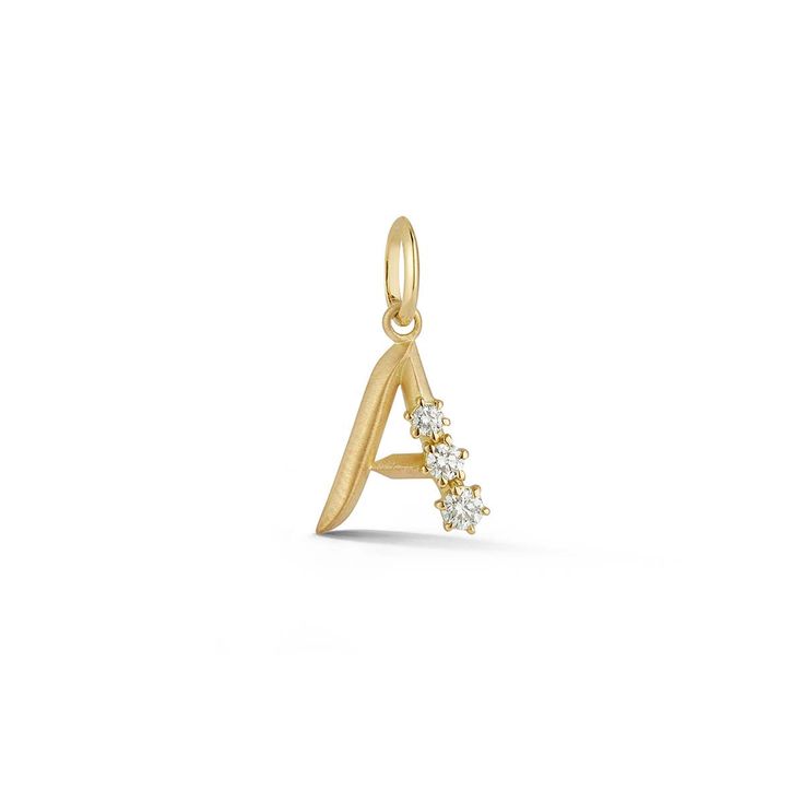 The perfect way to create a personalized look! The Jade Trau Letter Charms are an easy way to make your stack authentically you! • 18k yellow gold • Diamonds: 0.16tcw Mac Background, Mac Backgrounds, Minimal Jewelry, Letter A, Letter Charms, Free Gift Wrapping, Gold Charm, Charm Jewelry, Gold Diamond