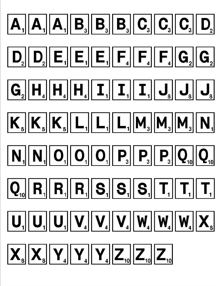 the upper and lowercase letters are shown in black on white, as well as an upper