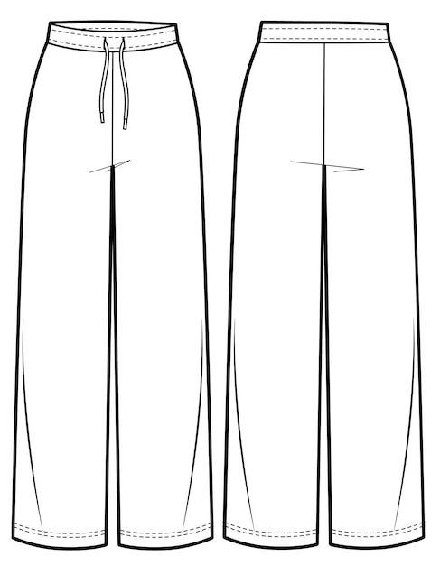 the front and back views of a women's pants