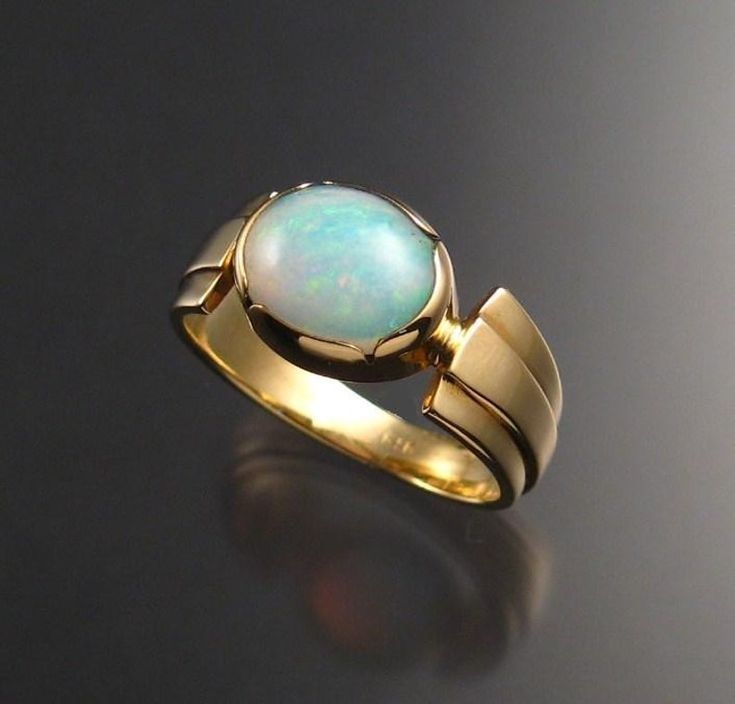 Opal Ring 14k Gold Oval Size 8 3/4 | Etsy Vietnam Opal Wedding Ring Set, Egyptian Revival Jewelry, Green Tourmaline Ring, Pearl Necklace Designs, Opal Wedding Rings, Pearl Jewellery, Design Earrings, Gold Wedding Rings, Ring Fit