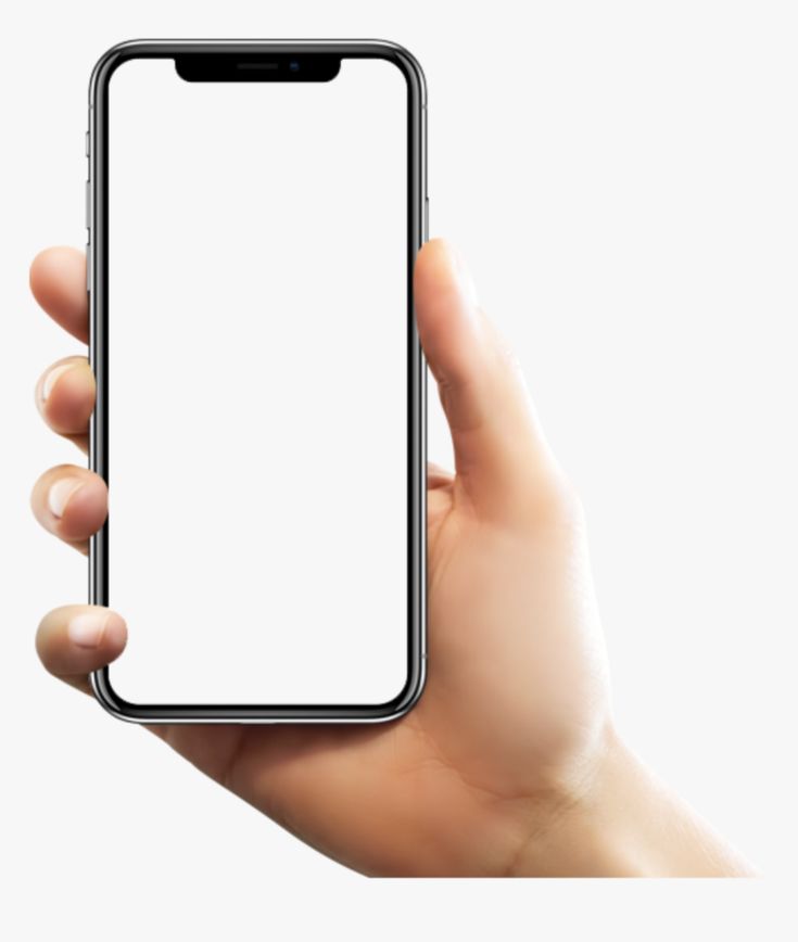 a person holding an iphone in their hand with a white screen on the top and bottom