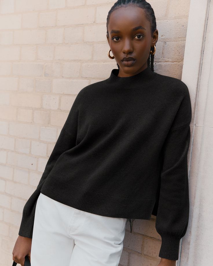 An everyday essential for your cold-weather wardrobe, made from traceable, sustainable Italian cashmere. Apricot Sweater, Single Origin, Black Camel, Cropped Sweater, Cold Weather, Everyday Essentials Products, High Low, Sweaters & Cardigans, Cardigans