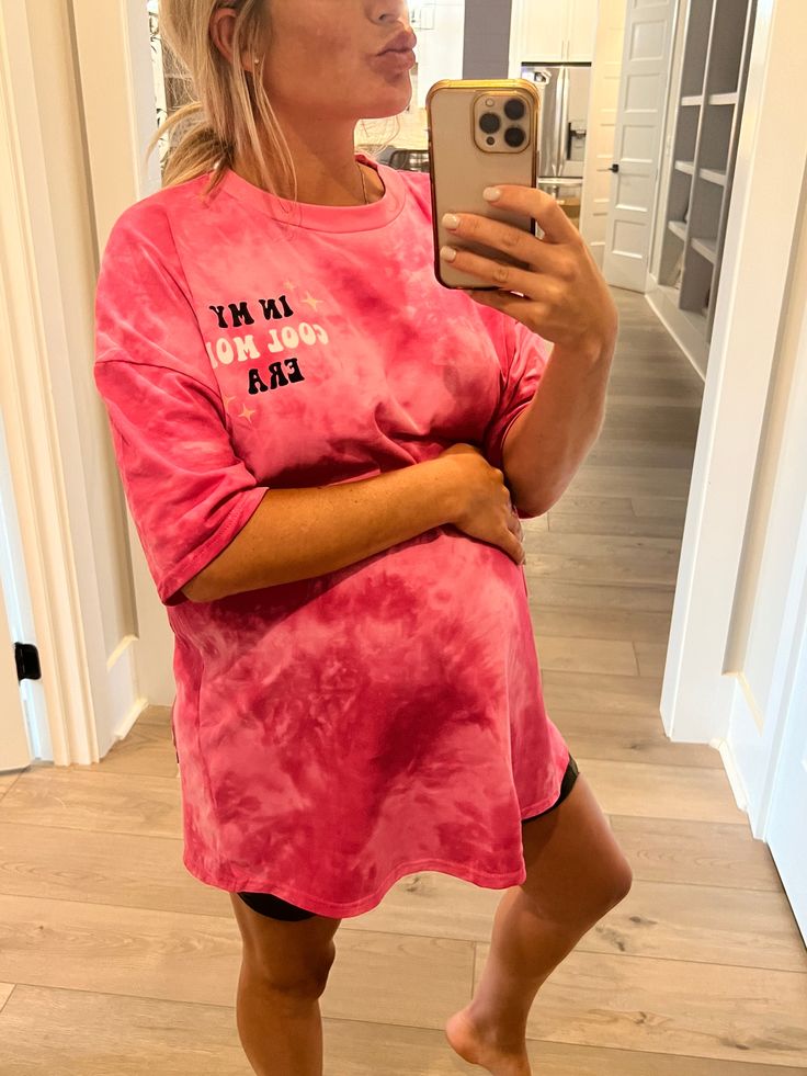 An Era all of us Mamas are in! ✨ Fun, hot pink tye-dye with Puff Print graphic on back! Intentional oversized fit, no need to size up! Please reference size chart in photos. Oversized Tie Dye Tops With Letter Print, Trendy Oversized Tie-dye Tops, Trendy Oversized Tie Dye Tops, Oversized Tie Dye Top For Loungewear, Oversized Soft-washed Tie Dye Top, Oversized Soft-washed Pink T-shirt, Pink Tye Dye, Mom Era, Mama Tee