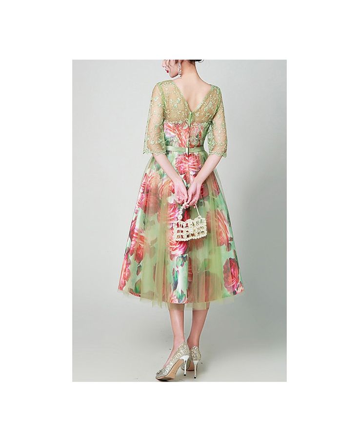 Get 10% off now! Buy retro midi floral prints party dress for wedding guests at cheap price online. Free stable shipping and pro custom service since 2009. Summer A-line Mother Of The Bride Dress, Floral Print A-line Midi Dress For Wedding Guest, Elegant Floral Tea-length Dress, Spring Green Evening Dress For Wedding, Spring Green Wedding Evening Dress, Green Spring Wedding Evening Dress, A-line Dress With Floral Print For Banquet, Elegant Floral Print Midi Dress For Party, Fitted Midi Floral Dress For Garden Party