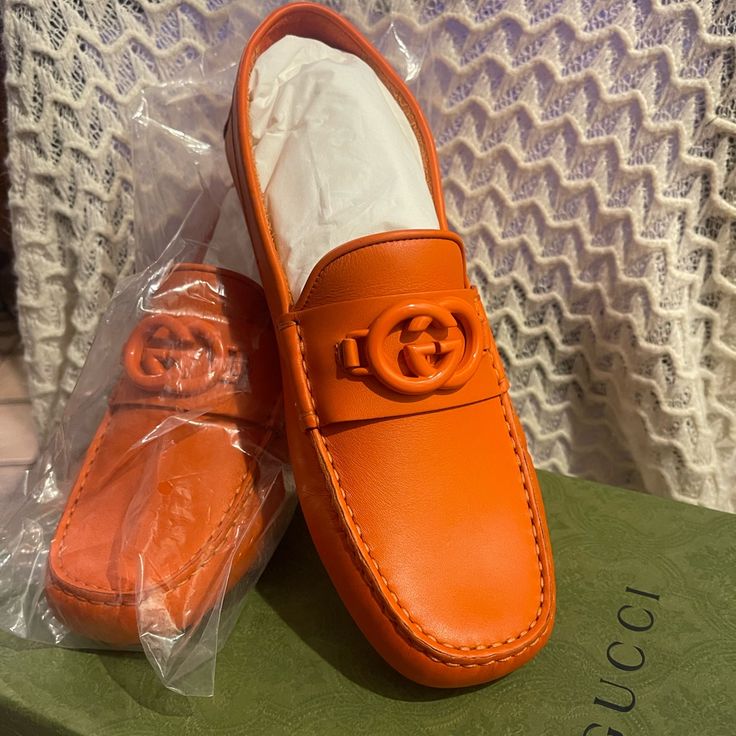 Authentic. Brand New, Never Worn, Leather Gucci Loafers. Size 7.5 Eu Which Is Normally 8.5 Us But These Are A Little Tight So Safe Bet Is For 8 Us Men Or 9.5 Woman. Designer Slip-on Loafers With Rubber Sole, Gucci Slip-on Loafers With Round Toe, Gucci Calf Leather Loafers With Branded Insole, Gucci Loafers In Calf Leather, Gucci Calf Leather Loafers, Designer Gucci Loafers With Leather Lining, Luxury Flat Loafers For Spring, Designer Formal Loafers For Spring, Designer Spring Formal Loafers