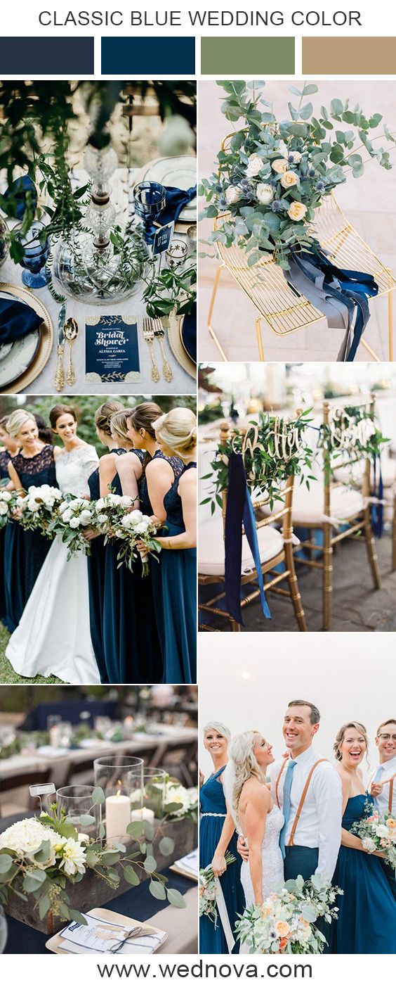 the wedding color scheme is blue and green