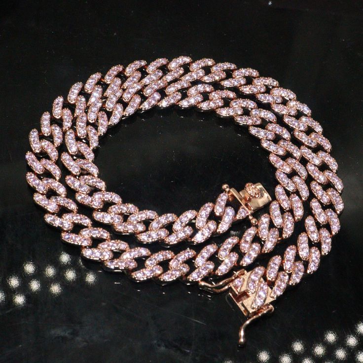 "VVS Cubic Zircon Iced Out Cuban Link Chain,Bling Pink Icy Diamond Necklace Miami Choker Chain Jewelry for Women,Personalized Gift for her 🏅it is a trendy baguette letter cubic zircon  font letter pendants.made of brass and cubic zircon  stones, White color stones 🏅Each Piece Comes With Chain 🏅Each Piece Packed with Gift Box 🏅100% Made to Order Handmade item Materials: AAAA Cubic Zirconia Stones, Brass Can be personalized Length of Chain: 16\"/18\"/20\"/24\" 🏅Birthday gift for her*Elegant g Bling Chain Necklace For Gift, Silver Necklace With Gold Chain And Cubic Zirconia, Chain Link Necklace With Bling For Gifts, Crystal Chain Link Necklace As A Gift, Iced Out Round Necklace For Party, Rose Gold Iced Out Cubic Zirconia Necklaces, Rose Gold Iced Out Cubic Zirconia Necklace, Rose Gold Bling Necklace With Cubic Zirconia, Gold Rhinestone Necklace With Silver Chain As Gift