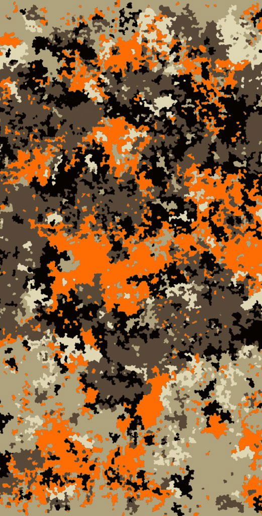 an orange and black camouflage background