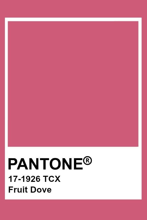 pantone's logo with the words fruit dove in white on a pink background