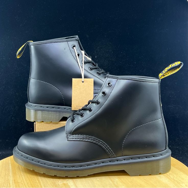 Dr Martens Doc Vegan 101 Felix Ankle Black Leather Boots Mens Size 10 >Brand New Never Worn And In Amazing Condition, (Doesn’t Comes With Box) No Rips/Tears/Stains Anywhere On The Shoes. If You Have Any Questions Please Message Me And I’ll Get Back To You As Quickly As Possible. Same Day Shipping >If You Like This Pair Of Shoes You May Like Some Of My Other Pairs As Well, I Have Over 1,000 Pairs To Choose From I Give Discounts On All Bundles Sku: 10h Casual Black Work Boots With Steel Toe, Black Leather Martin Boots With Reinforced Toe, Casual Black Waterproof Boots With Steel Toe, Casual Ankle-high Steel Toe Boots, Casual Black Work Boots With Reinforced Heel, Leather Steel Toe Martin Boots, Ankle-high, Casual Black Steel Toe Martin Boots, Black Steel Toe Lace-up Martin Boots, Casual Black Martin Boots With Reinforced Heel