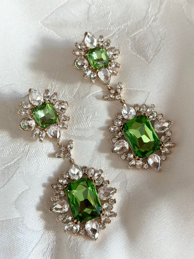 The Ravenna Earring in Green Tourmaline – V. Chapman V Chapman, Lion Photography, Statement Earring, Green Tourmaline, Beautiful Wedding Dresses, Glass Crystal, Clear Crystal, Crystal Glass, Stones And Crystals