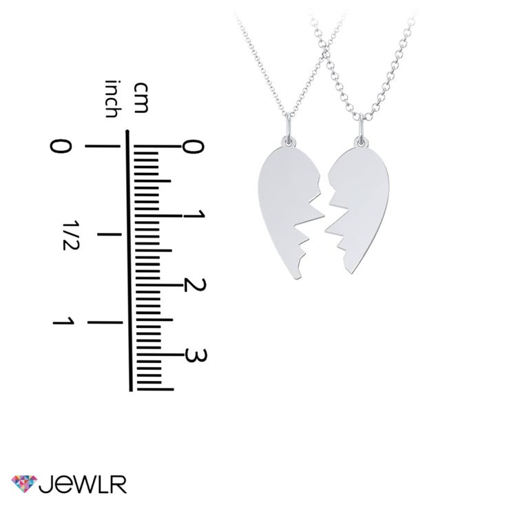 Create the ultimate symbol of love with the perfect gift for a couple, boyfriend and girlfriend, husband and wife, parent and child, siblings, or best friends. This stunning necklace set features one heart split between two people destined to be together. Crafted in sterling silver, personalize each half of the heart with a meaningful engraving and choose the perfect chain style and length for both halves. Your necklace set will arrive beautifully packaged as two separate gifts, ready to share. Engraved Sterling Silver Necklace For Friendship, Engraved Sterling Silver Friendship Necklace, Couples' Heart Shaped Stainless Steel Jewelry, Sterling Silver Engraved Necklace For Friendship, Couples' Stainless Steel Heart-shaped Jewelry, Couples' Stainless Steel Heart Jewelry, Valentine's Day Couples Jewelry In White Gold, Valentine's Day Couples White Gold Jewelry, Valentine's Day Couples' White Gold Jewelry