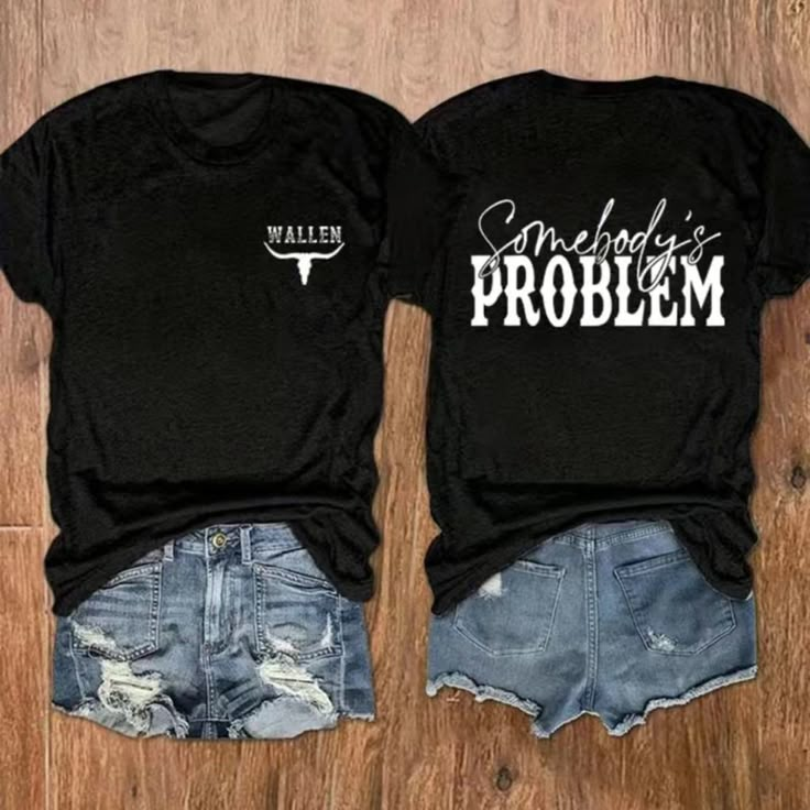 New No Tags Country Shirts, Western Shirts, Plus Size Casual, Small Town, Trending Shirts, Casual T Shirts, Shirt Outfit, Printed Shorts, Black Tshirt