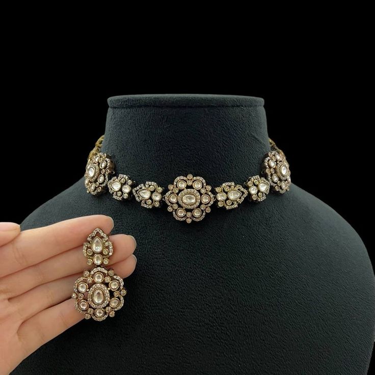 Buy Delicate Fine Victorian Kundan Choker Indian Jewelry Indian Necklace Indian Choker Indian Wedding Necklace Set Kundan Choker Polki Choker Online in India - Etsy Elegant Kundan Jeweled Choker, Elegant Kundan Choker Necklace For Formal Occasions, Elegant Kundan Choker For Formal Occasions, Elegant Formal Kundan Choker Necklace, Elegant Formal Kundan Choker, Formal Jeweled Choker Jewelry, Elegant Jeweled Kundan Choker Necklace, Elegant Kundan Bridal Choker Necklace, Elegant Kundan Choker Necklace For Reception