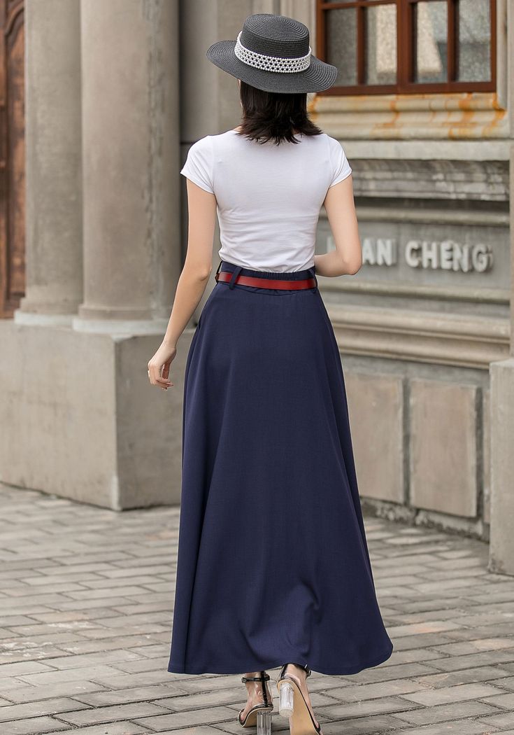 "You'll feel ultra chic and modern wearing the A Line skirt throughout the year, the long skirt will be a prefect on for your summer spring. DETAIL *50% Linen, 50% cotton *No Liner *Two side pockets *Back elastic waistband *Right Hidden Zipper closure *Ankle length effect * Perfect for Summer and spring *Machine Washable in Warm/Cold Water/Do not bleach /Mid-iron /Hang Dry *Great for Daily Wear/Wedding/Bridesmaid Dresses/Vacation/Date Night/Graduation Ceremony/Christmas Party etc. * More color s Ankle-length Solid Lined Skirt, Chic Non-stretch Maxi Skirt With Pockets, Solid Color Ankle-length Lined Skirt, Solid Ankle-length Lined Skirt, Solid Color Maxi Dress For Work, Ankle-length Solid Lined Maxi Skirt, Ankle-length Lined Maxi Skirt, Casual Fitted Ankle-length Maxi Skirt, Fitted Ankle-length Casual Maxi Skirt