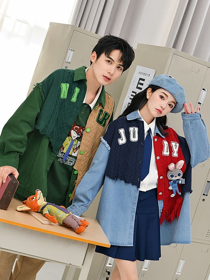 The price is for a jacket only, others are not included.  Garment Size   	 		 			Size 			S 			M 			L 		 		 			Shoulders 			58 			60 			62 		 		 			Bust 			118 			122 			126 		 		 			Sleeve Length 			47 			48 			49 		 		 			Full Length 			75 			77 			79 Spring Denim Outerwear For College, College Denim Jacket For Fall, Casual Long Sleeve Denim Jacket For College, Spring Long Sleeve Denim Jacket For College, Casual Spring Denim Jacket For College, Long-sleeved Cotton Denim Jacket For College, Cotton Long Sleeve Denim Jacket For College, Long Sleeve Cotton Denim Jacket For College, Spring Cotton Denim Jacket For College