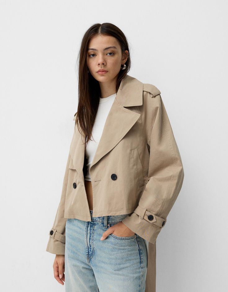 Trench coat with belt - Women Trenchcoat Outfit, Trench Outfit, Trench Coat Outfit, Short Trench Coat, Coat With Belt, Trending Boots, Jumpsuit Jacket, Summer Jacket, Coat Outfits