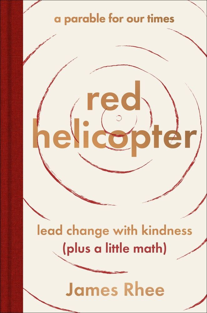 a book cover with the title red heliccoper written in brown on it