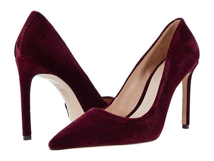 Schutz Lou - Women's Shoes : Rubi Wine : With a stiletto high heel and a pointed-toe silhouette, the Schutz Lou pump is perfect for a night out. The high-heel pump is constructed from a suede upper for timeless wear. Leather lining, outsole and a lightly padded leather footbed. Made in Brazil. Measurements: Heel Height: 3 3 4 in Weight: 7 oz Product measurements were taken using size 9, width M. Please note that measurements may vary by size. Weight of footwear is based on a single item, not a p Elegant Fall Court Shoes With 4-inch Heel, Suede Heels With 4-inch Pointed Toe, Cocktail Court Shoes With 4-inch Heel, Formal Suede Court Shoes With 4-inch Heel, Fitted Heels With Sculpted Heel For Date Night, Fitted Court Shoes With Wrapped Heel For Night Out, Fitted Night Out Court Shoes With Wrapped Heel, High Heel Office Heels With Suede Lining, Office High Heel With Suede Lining