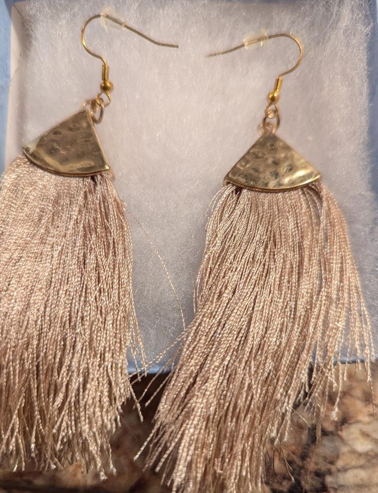 Gold Fringe Dangle Earrings, great for weddings or dressing up any outfits. Gold Fringe, Etsy Earrings Dangle, Oklahoma City, Oklahoma, Jewelry Earrings Dangle, Dangle Drop Earrings, Dangle Earrings, Jewelry Earrings, Dress Up