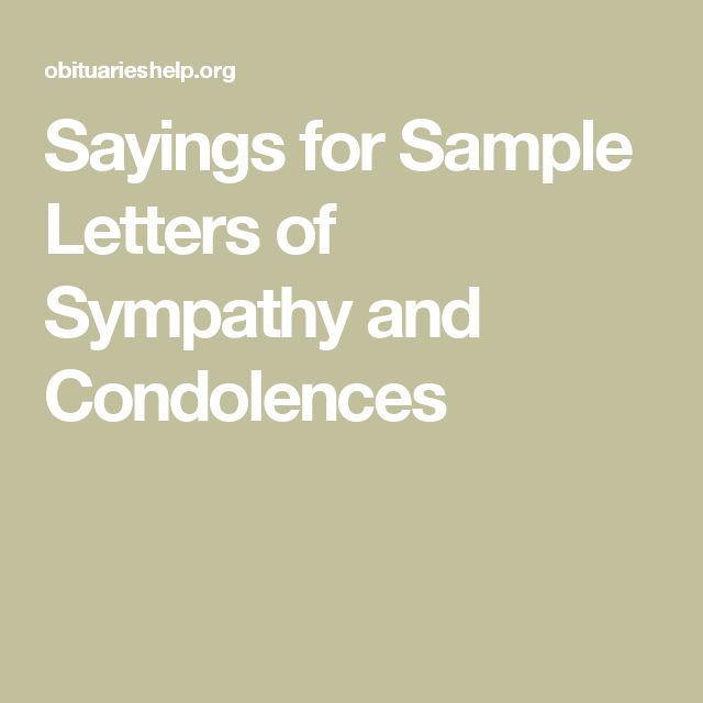 the words saying sayings for sample letters of sympathy and condonces on a beige background