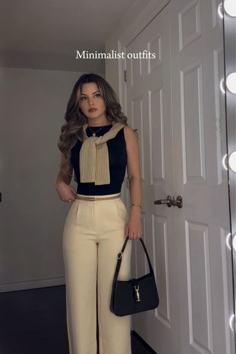 Highwaisted Outfits Classy, Classy Fashion Women, Elegant And Simple Outfits, Business Casual Outfits Women Aesthetic, Dressing Like A Woman, Professional Outfits Blazer, Stone Pants Outfit, Casual But Elegant Outfits, Classy Business Outfits Chic