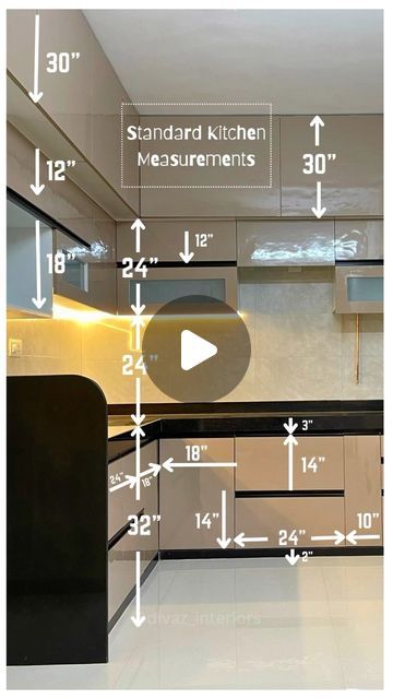 an image of a kitchen with measurements on the wall