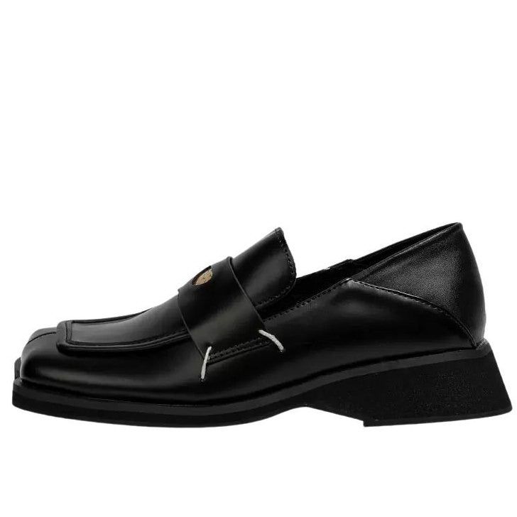 The Futuristic Platform Loafers feature a sleek black design with a high platform sole Material: Vegan LeatherRun small, please review the sizing information Black Square Toe Loafers For Business, Modern Black Platform Loafers With Lug Sole, Black Loafers With Lug Sole For Business, Black Business Loafers With Lug Sole, Modern Platform Loafers For Office, Modern Black Business Loafers, Modern Black Platform Loafers With Chunky Sole, Modern Black Platform Loafers With Chunky Platform, Black Platform Loafers With Lug Sole For Formal Occasions