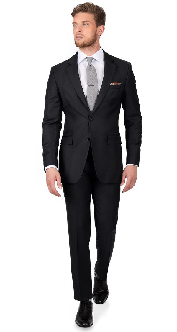 Elegant Single Breasted Suit For Black Tie Events, Elegant Single Breasted Suit For Black Tie, Elegant Single-breasted Suit For Black Tie Events, Slim Fit Single Breasted Suit For Formal Occasions, Black-tie Suits With Welt Pockets, Black Single-breasted Suit For Semi-formal Occasions, Black Tuxedo With Hidden Button Closure For Formal Events, Formal Black Tuxedo With Hidden Button Closure, Timeless Black Tuxedo With Hidden Buttons