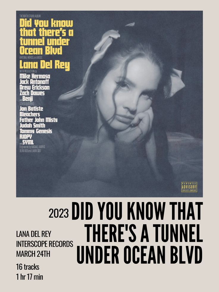 a poster with the words did you know that there's a tunnel under ocean blvd?