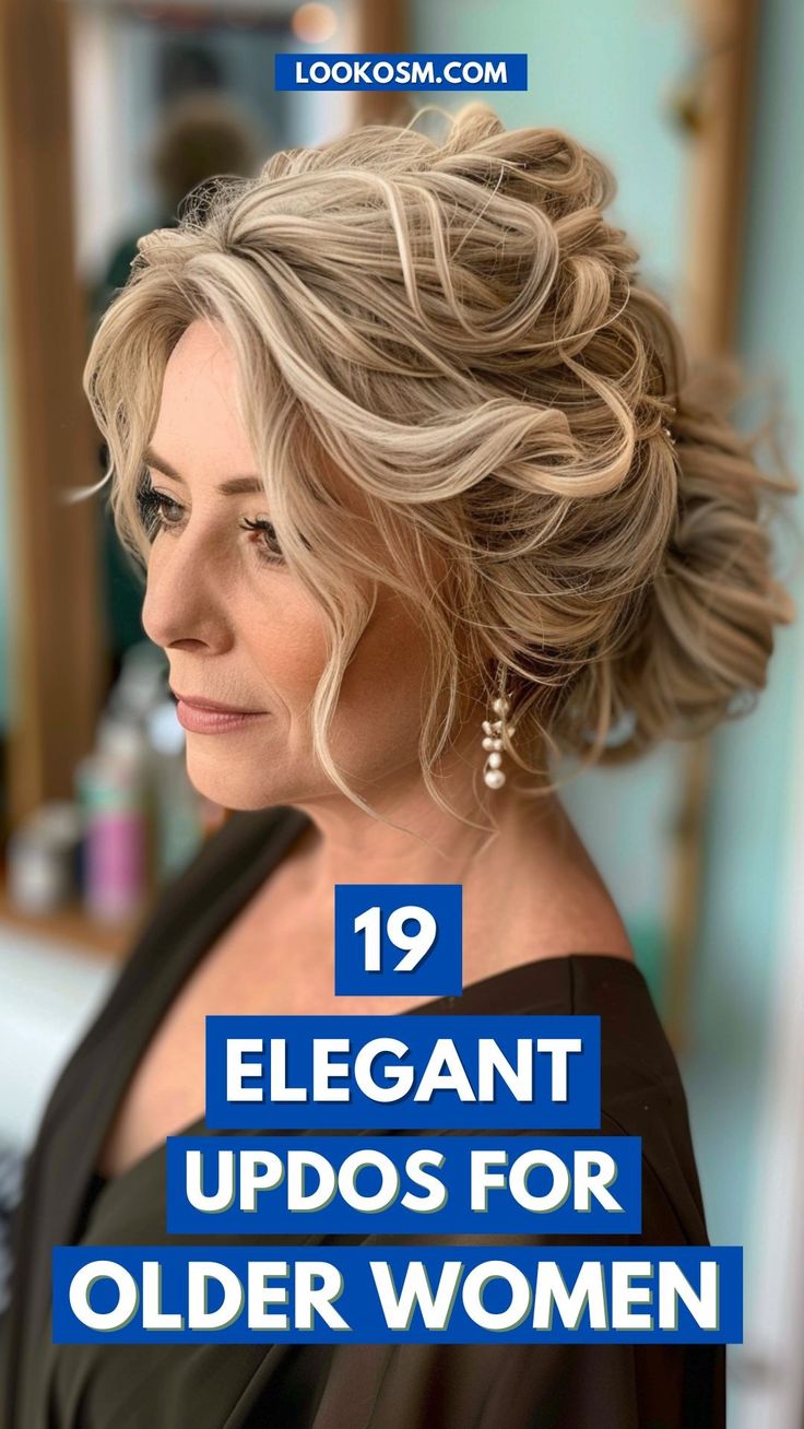 Elegant Updos for Every Age: 19 Stylish Choices for Older Women Formal Hair Styling, How To Do Hair Updos For Medium Hair, Mother Of The Bride Hair With Extensions, Wedding Hair Updo Medium Length, Hairstyles For Grandmother Of The Bride, Wedding Updo With Pins, Mother Of Bride Updos For Medium Hair, Elegant Updo For Wedding, Mother Updos For Wedding