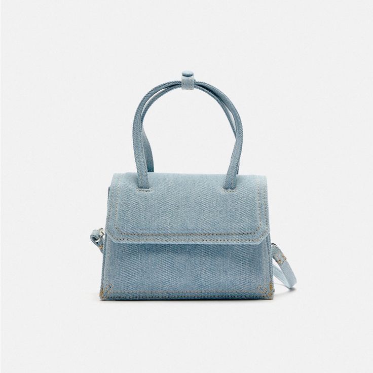 Denim Bag Trendy Denim Satchel For Everyday, Trendy Everyday Denim Satchel, Trendy Blue Denim Shoulder Bag, Denim Blue Shopping Shoulder Bag, Denim Blue Denim Shoulder Bag For Shopping, Denim Blue Shoulder Bag For Shopping, Trendy Denim Blue Bag For Spring, Trendy Blue Denim Satchel, Casual Light Blue Denim Bag