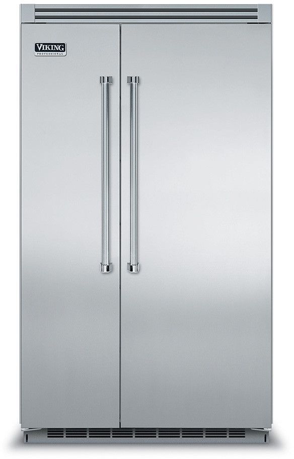 a stainless steel double door refrigerator