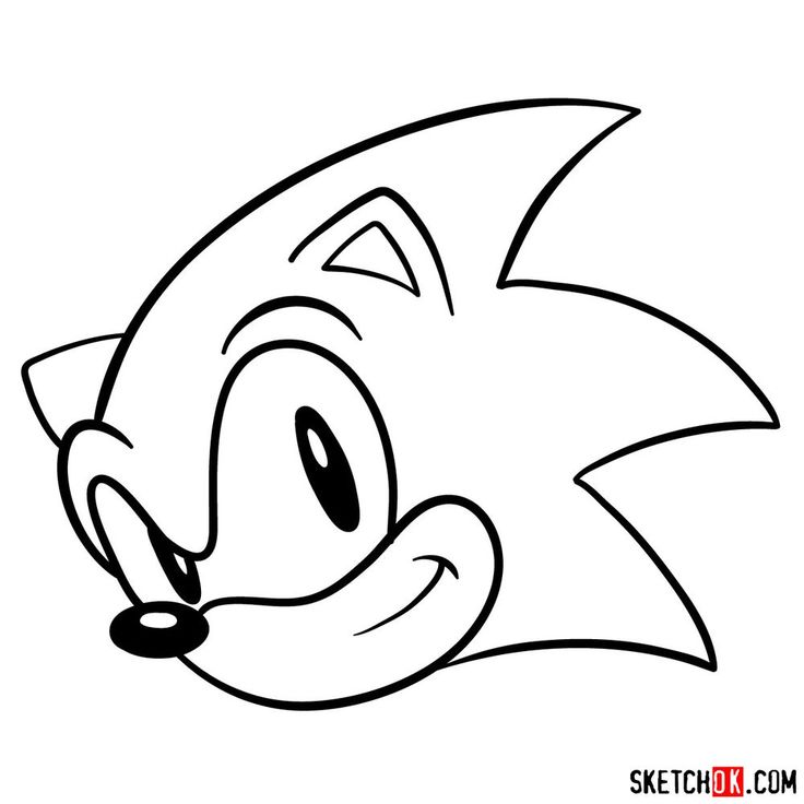 sonic the hedgehog face from sonic the hedgehog coloring pages printable for kids