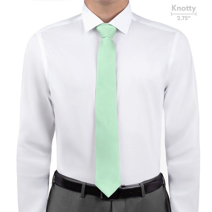 The pastel hues of the KT Mint necktie are perfect for spring. Solid mint ties feel charming, relaxing, and invigorating. Classic White Ties For Spring, Classic White Spring Ties, Elegant Green Ties For Workwear, White Suit And Tie Accessories For Business In Spring, Elegant Green Tie For Work, Elegant Green Ties For Work, Elegant Green Suit And Tie Accessories For Spring, Classic Tie For Semi-formal Spring Occasions, Classic Semi-formal Ties For Spring