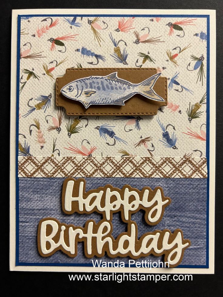 a birthday card with a fish on it