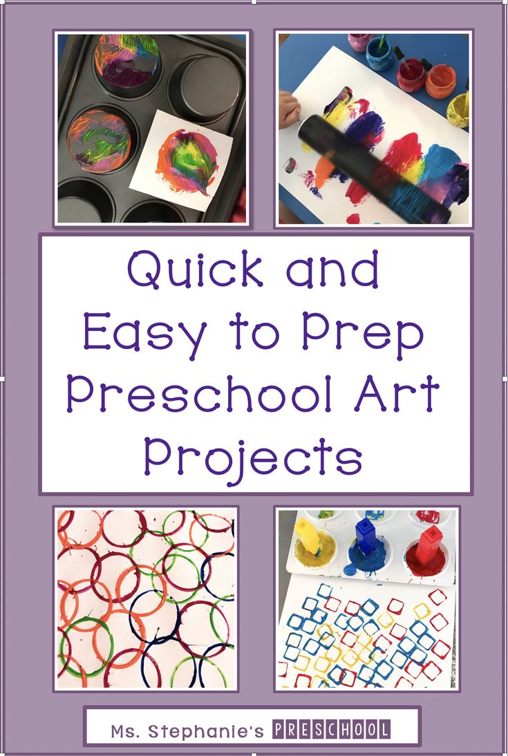 the back cover for quick and easy to prep preschool art projects