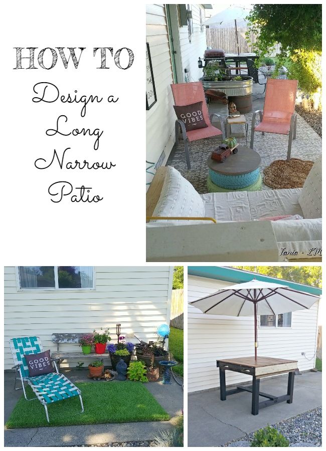 an outdoor patio with chairs, table and umbrella in the middle is featured on this page