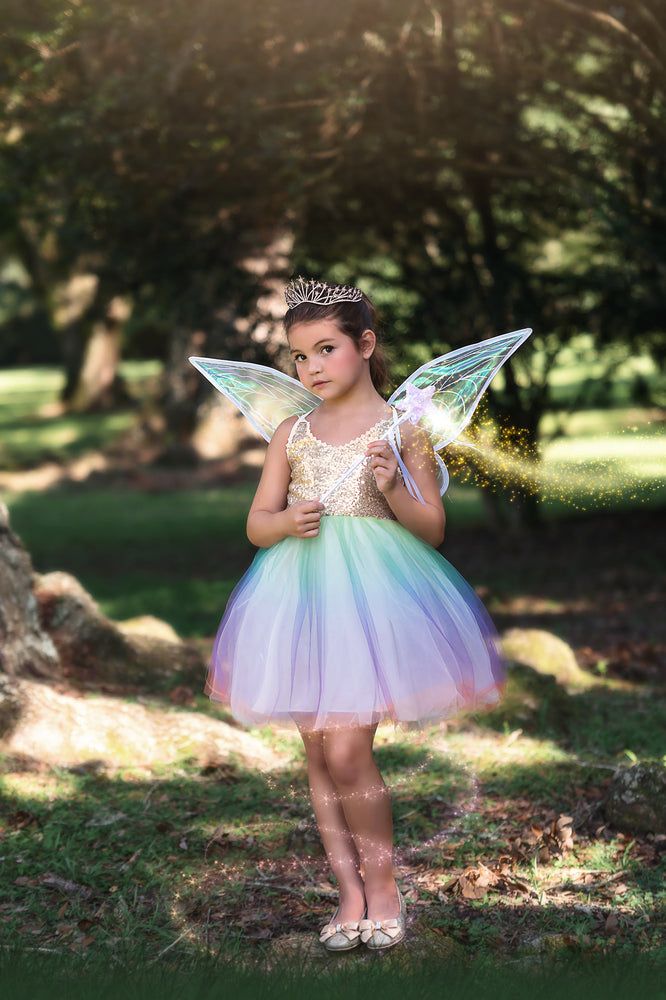 FAIRY DRESS, WINGS & WAND 3PC. SET Fairy Dress Costume, Trish Scully, Kiss Costume, Lace Frocks, Fairy Princess Costume, Girls Fall Dresses, Fairy Halloween Costumes, Toddler Dresses, Fairy Dresses