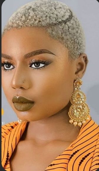 Amazing low cut hairstyles for stylish African ladies. - Stylish Naija Low Haircut For Ladies, Colored Hair Black Women, Natural Colored Hair, Straight Up Hairstyles, Juliana Pigs, Low Haircuts, Low Cut Hairstyles, Short Platinum Blonde Hair, Big Chop Natural Hair