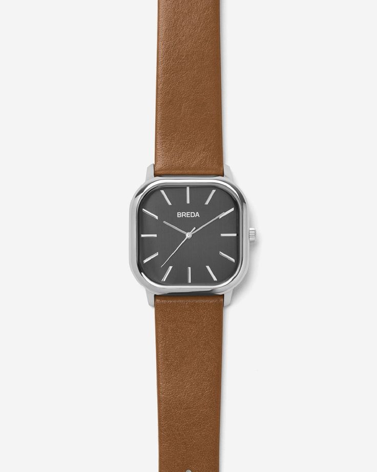 This square watch is the perfect work-from-home staple. More colors at BREDA Watch. Minimalist Rectangular Everyday Watches, Minimalist Everyday Rectangular Watches, Minimalist Rectangular Dial Watches For Everyday, Minimalist Rectangular Dial Watch For Everyday, Minimalist Everyday Watch With Rectangular Dial, Everyday Minimalist Watch With Rectangular Dial, Modern Rectangular Watches For Everyday Use, Modern Brown Watches With Rectangular Dial, Modern Brown Watch With Rectangular Dial