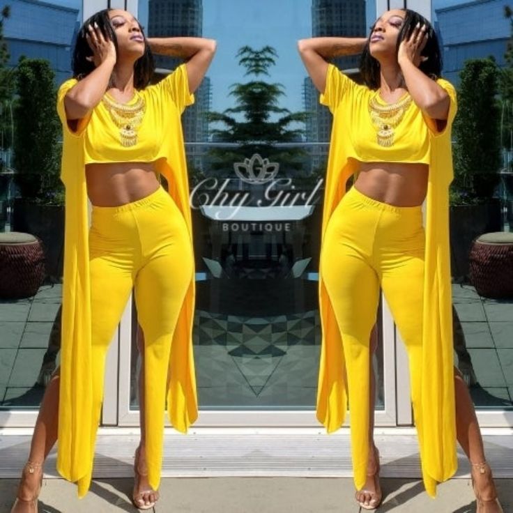 Calla - 2 Piece Crop Set Guess What Queen!! You Are So Above Average! But You Already Know That! That's How You Know This 2 Piece Crop Set Is Perfect For You! Far From Some Average T-Shirt And Shorts; This Unique Crop Top And Capris Set Are Extended In Length, Unlike Any Other Set You'll See! Best Of All This Funky Crop Set Is Perfect For A Casual Wear, Loungewear And Vacation! This Set Is A Rare Find It Wont Last Long! Www.Chygirlboutique.Com Yellow Sleeveless Beach Sets, Yellow Summer Sets With Short Sleeve, Yellow Short Sleeve Summer Sets, Yellow Sleeveless Sets For Summer, Yellow Sleeveless Summer Set, Sleeveless Yellow Summer Set, Yellow Short Sleeve Party Set, Casual Fitted Yellow Sets, Yellow Short Sleeve Sets For Vacation