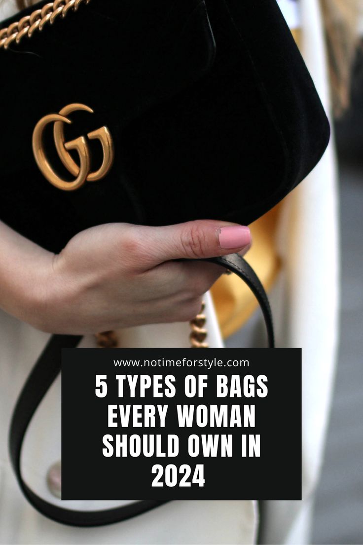 Elevate your fashion game in 2024 with our guide to the '5 Types of Bags Every Woman Should Own.' Discover must-have handbags for versatility and style. Stay chic and organized! #FashionTrends#HandbagEssentials#2024Style#WardrobeMustHaves#BagGoals#FashionInspiration#AccessorizeRight#EverydayElegance#VersatileBags#FashionistaTips Designer Hobo Bags For Women, Type Of Bags For Women, How To Style A Handbag, Ladies Handbags For Women, Purses Every Woman Should Own, Purse Styles Guide, Classic Purse Styles, Bags Must Have, Popular Bags And Purses