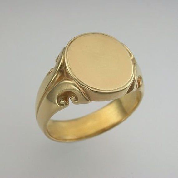 Oval Signet Ring 2445b Smaller Top 11mm x 12mm top: Sizes 6-10 http://www.custom-signet-rings.com/ Please email with any questions. Formal Yellow Gold Signet Ring With Oval Cabochon, Luxury Oval 14k Stamped Signet Ring, Yellow Gold Oval Cabochon Rings For Formal Occasions, Formal 14k Gold Oval Cabochon Dome Ring, Formal Yellow Gold Oval Cabochon Rings, 14k Gold Oval Cabochon Signet Ring For Formal Occasions, Formal 14k Gold Oval Cabochon Signet Ring, Luxury Oval Cabochon Signet Ring For Anniversary, Oval Cabochon Signet Ring With Polished Finish