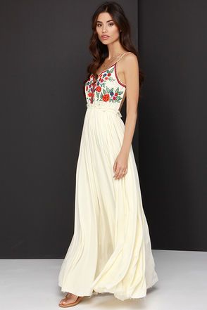 Raga Isabella Embroidered Pale Yellow Maxi Dress at Lulus.com! Pale Yellow Maxi Dress, Pale Yellow Dresses, Dresses For Juniors, Maternity Wardrobe, Yellow Maxi Dress, Orange Maxi Dress, Full Maxi Skirt, Maternity Gown, Yellow Maxi