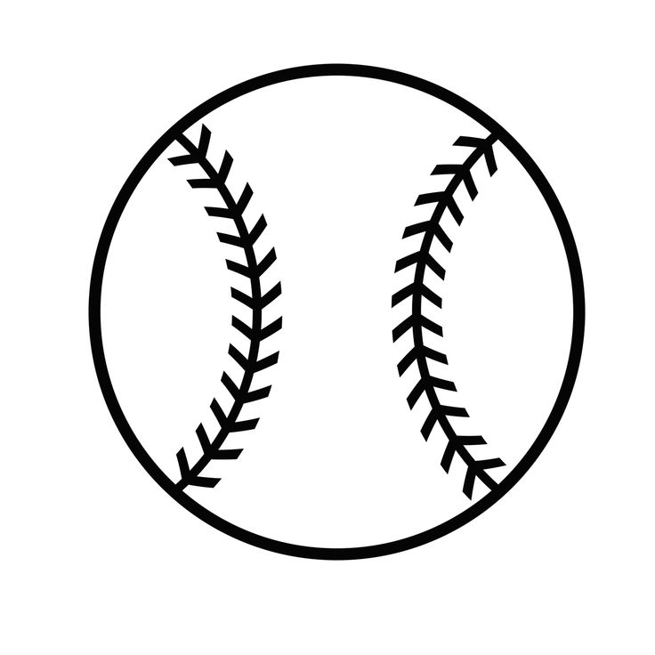 a black and white image of a baseball ball with stitches on the inside of it